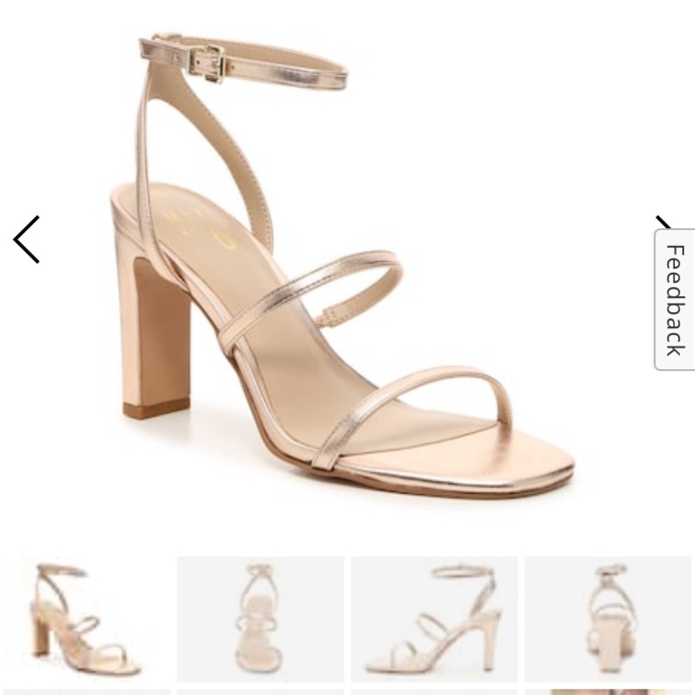 Rose Gold metallic heels